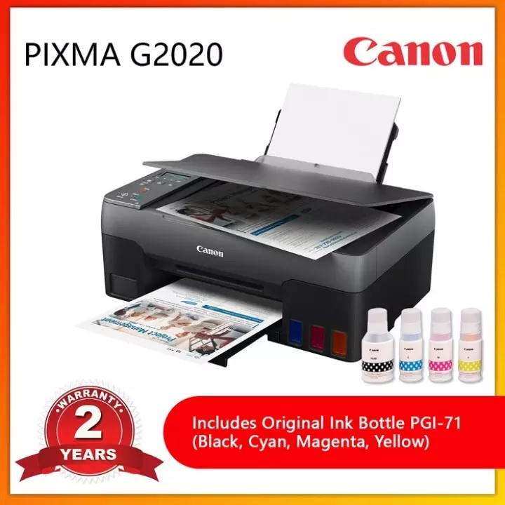 Printer Canon Pixma G2020 Infus Original (Print Scan Copy) pengganti G2010