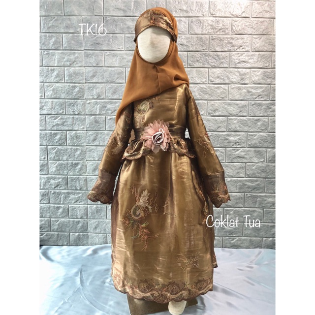 Baju Anak Perempuan Dress Gamis Anak Bordir TK 16, 1636, 1635, 1634,  1633