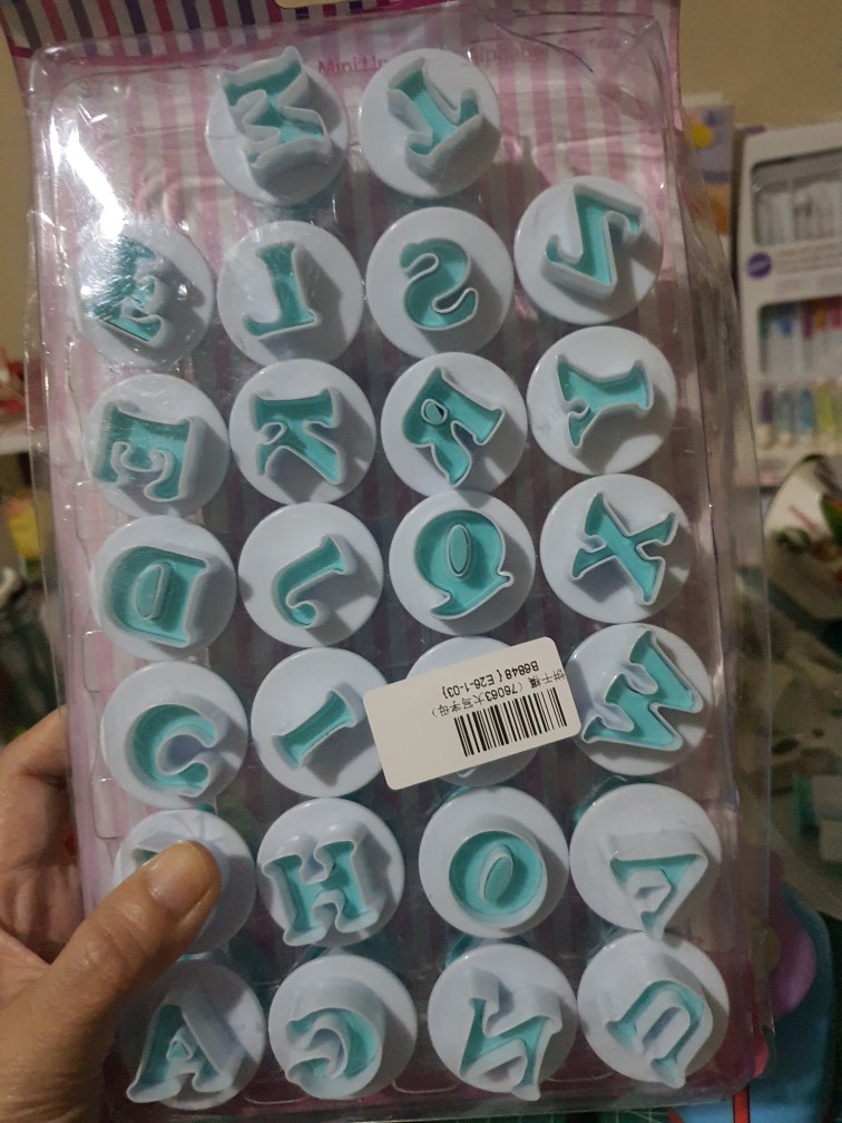 Cetakan Adonan Kue Cookie & Biskuit Desain 26 Alfabet Angka