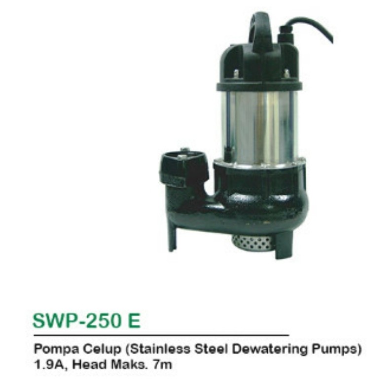 Pompa Celup Manual Air Kotor Stainless Kuras Banjir Wasser SWP250 / SWP 250 EA