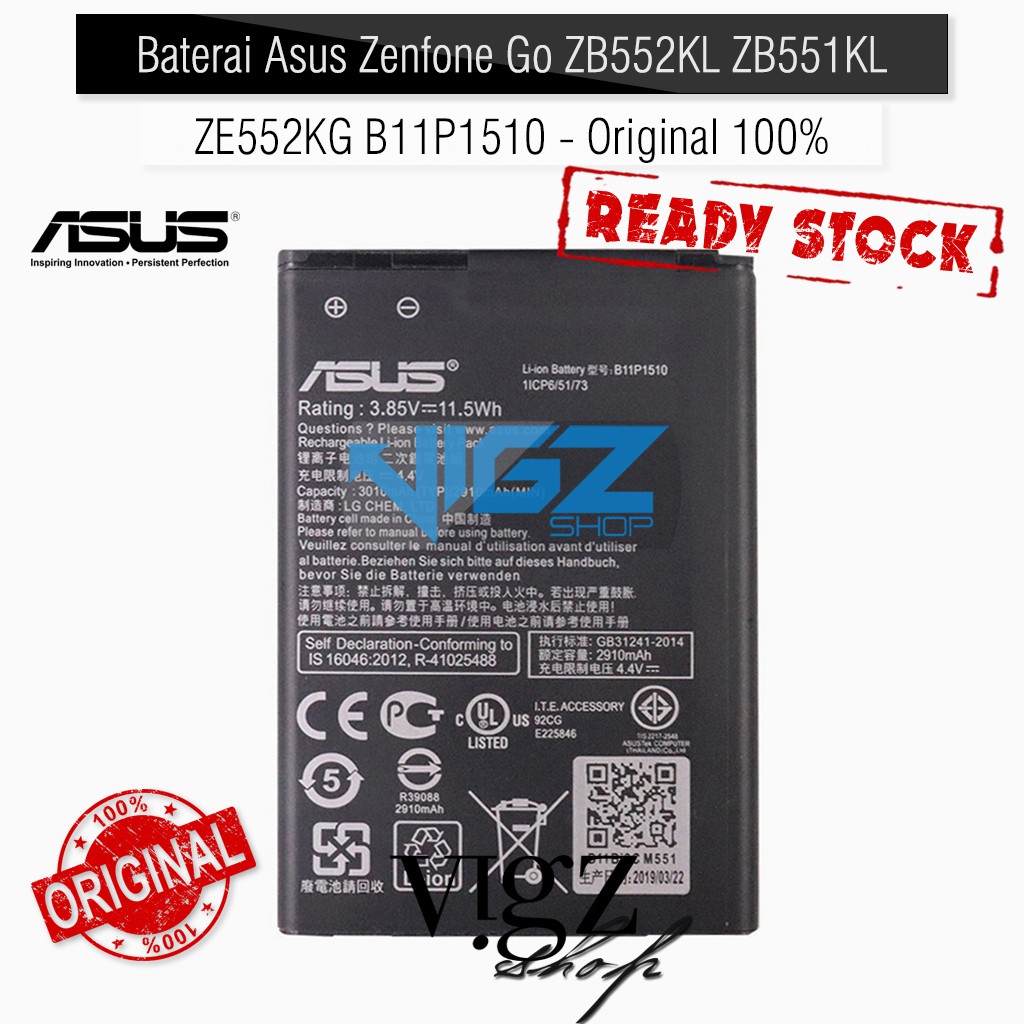 Baterai Asus Zenfone Go ZB552KL ZB551KL ZE552KG B11P1510 Original 100%