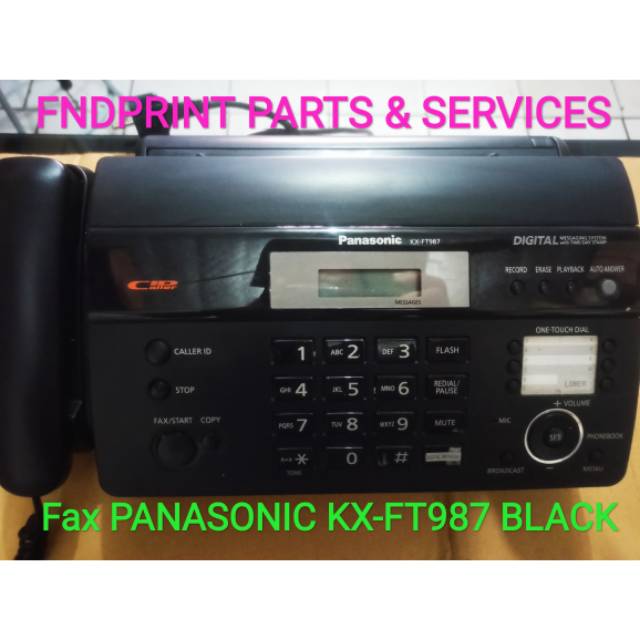Fax Panasonic KX-FT987 BLACK Second Bekas Thermal Paper Autocutter & Digital Answering Machine