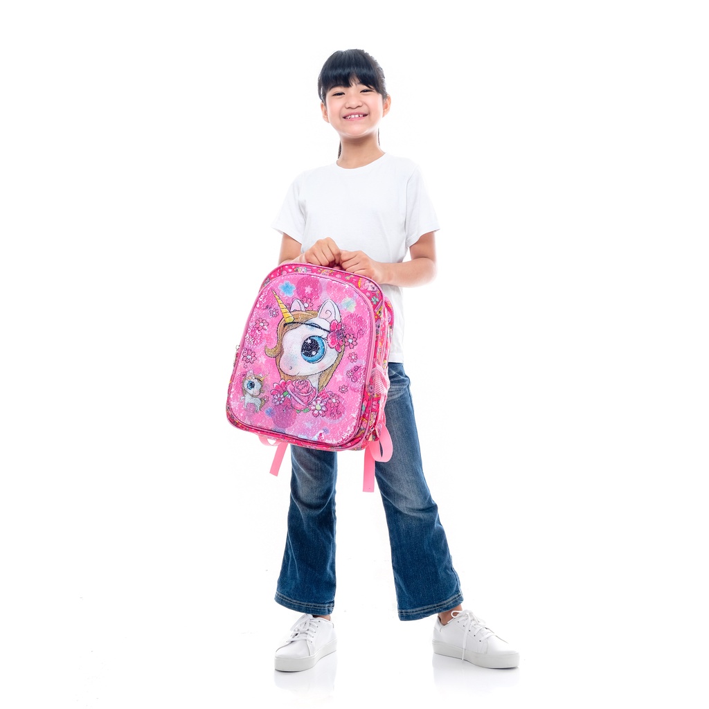 [KLIKTAS] Tas Ransel Sekolah SD Anak Perempuan Lollipop 14 inch Backpack Cewek Usap 2 Gambar  Kartun 14501