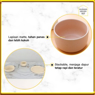 Mangkok Piring Keramik Elegan Berkualitas Matte Ceramic Tableware