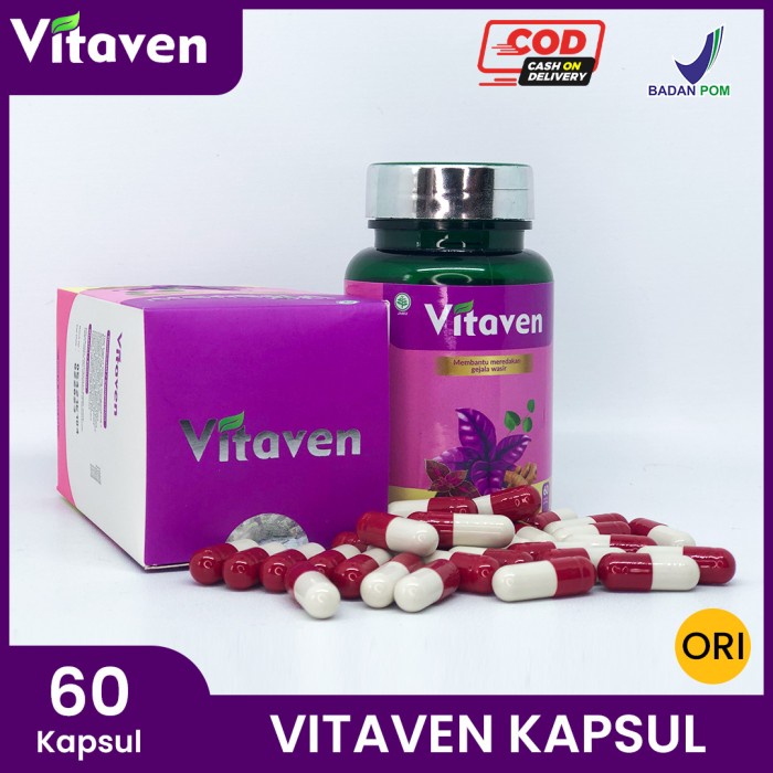 

Vitaven Kapsul Daun Ungu AMPUH untuk Obat Wasir / Ambeien / Sembelit BPOM