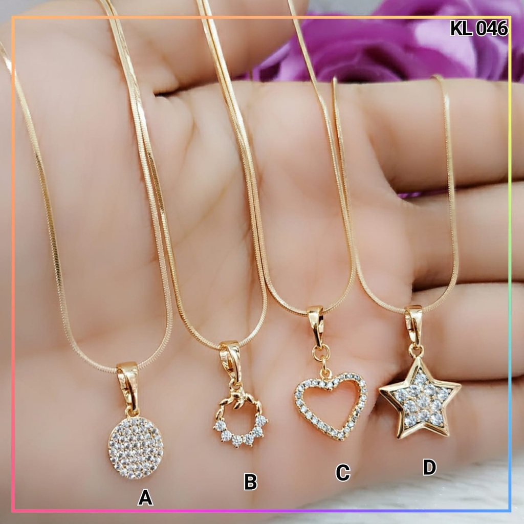 Kalung xuping kalung dewasa set liontin bintang premium wanita KL 046 lapis emas gold