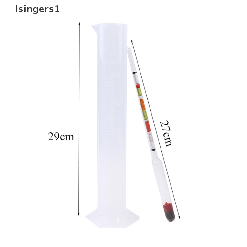 (lsingers1) 3pcs / set Hydrometer + Botol Minuman Alkohol / Wine / Bir Untuk Rumah