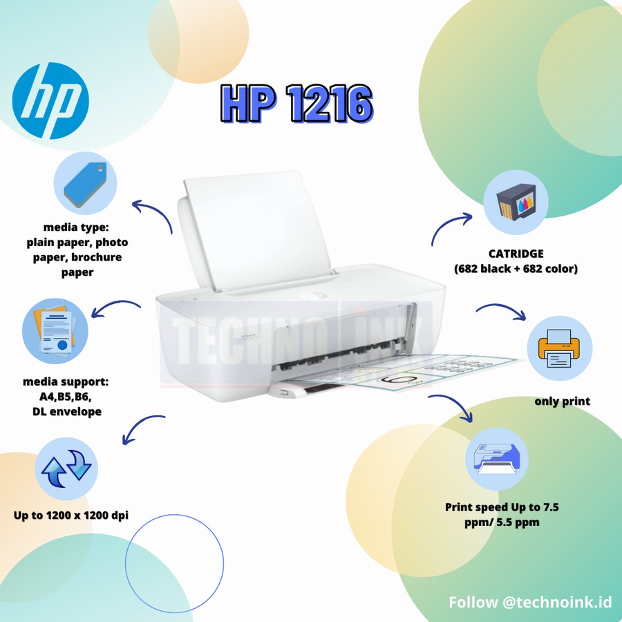 [PRINTER] Printer HP DeskJet Ink Advantage 1216/Printer Murah/Printer A4 HP 1216