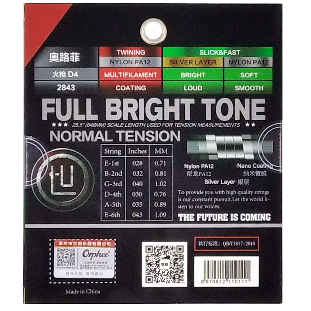 Orphee D4 D5 Senar Gitar Klasik Nylon Normal Tension