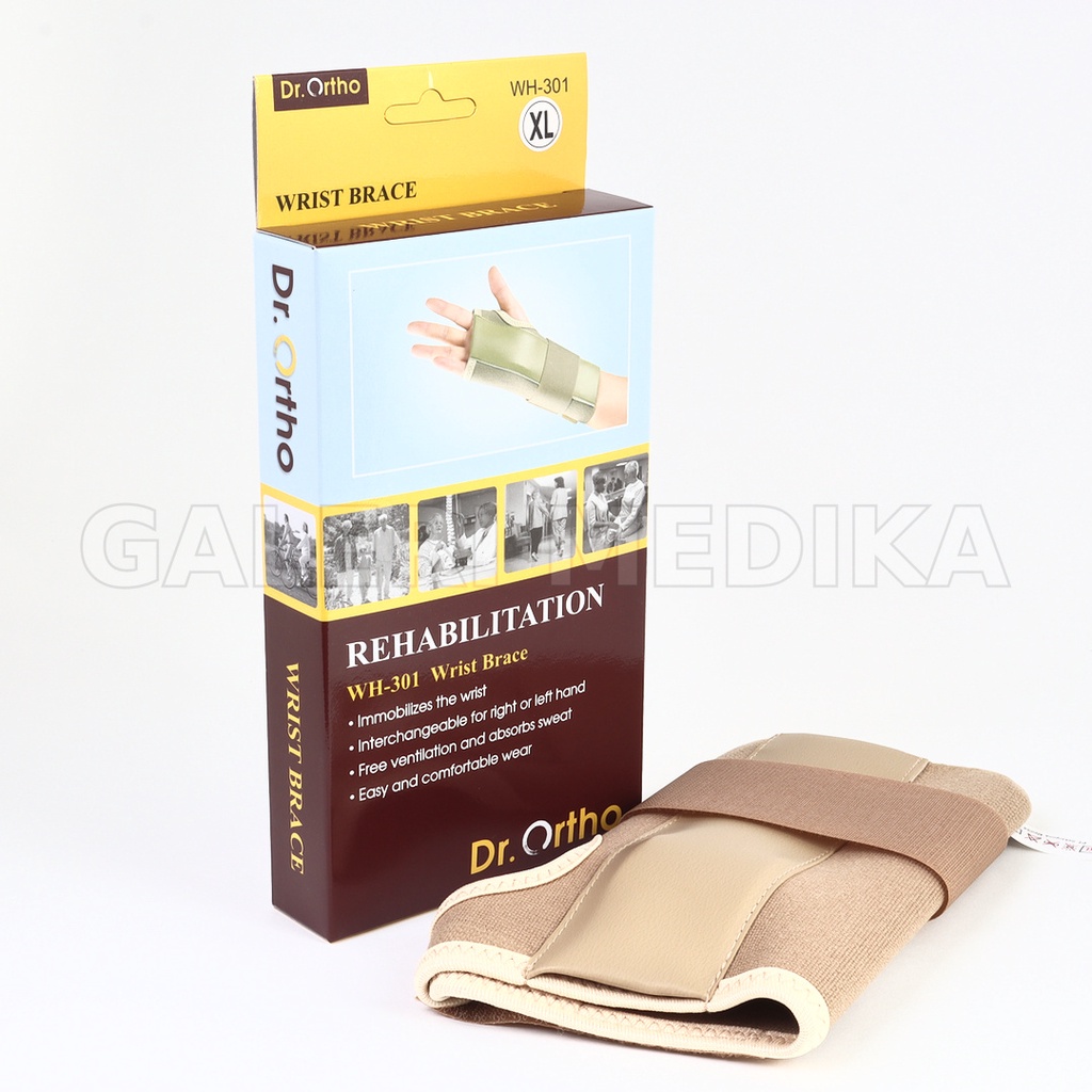 Dr. Ortho WH-301 Wrist Splint Brace - Support Pergelangan Tangan &amp; Telapak Tangan