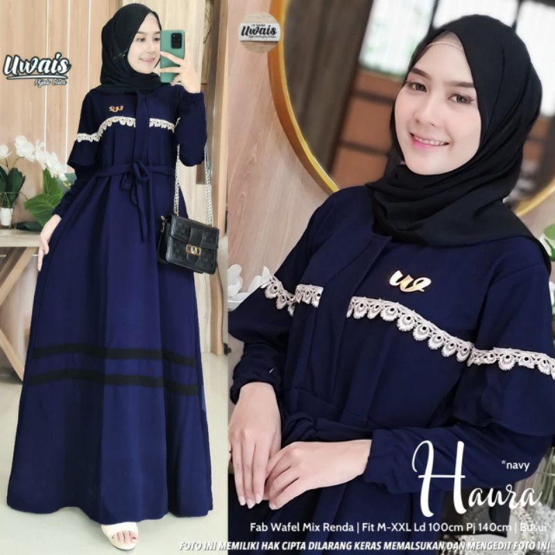 Haura dress ori uwais . dress uwais. ori uwais. gamis uwais . ganis renda