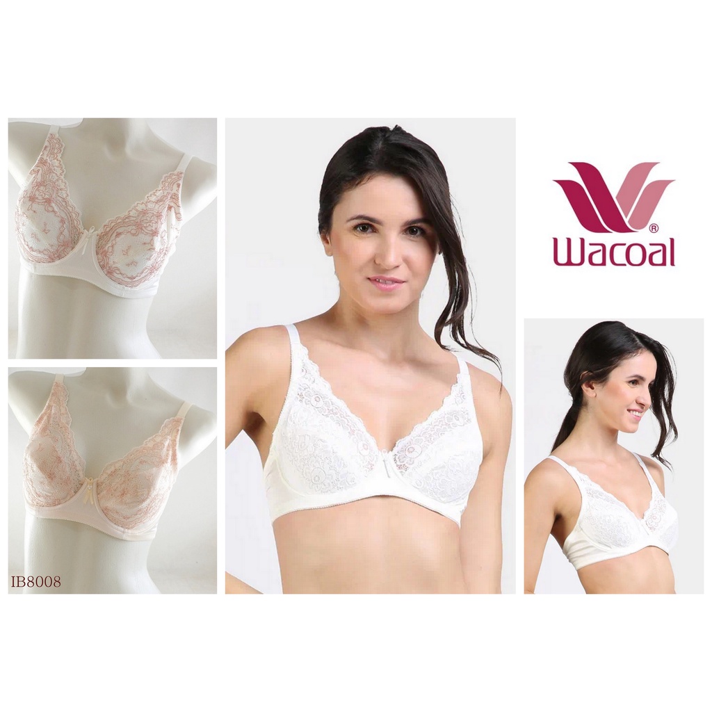 Bra Wanita Kawat Renda WACOAL Lace Full Cup Premium 32B Tanpa Busa / Non Padded Underwire Pakaian Da