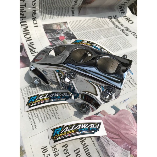 pangkon mesin dudukan mesin megapro gl chrome crom krom