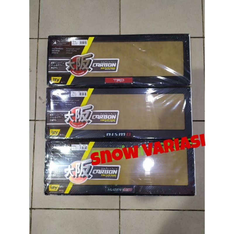 Cover Dudukan Plat Nomor Mobil Universal Racing Carbon 46cm