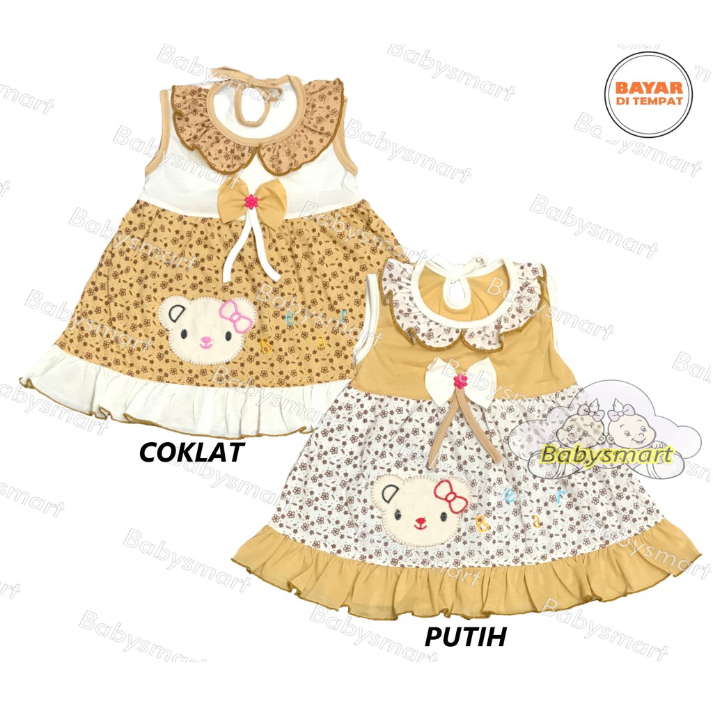 Babysmart - PLANET KIDS Dress PITA BEAR Baju bayi perempuan usia 0-12 bulan/Pakaian anak cewek