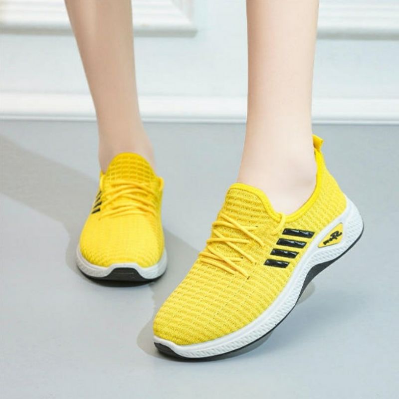 Sepatu Wanita Sepatu Sneakers Wanita Import Sepatu Sport Cewek Terbaru Kekinian Olahraga Senam Snikers Casual Keren-3