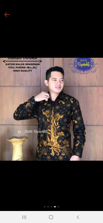 Batik Pria Keris Lasem Lapis Furing Katun Halus Ori Solo