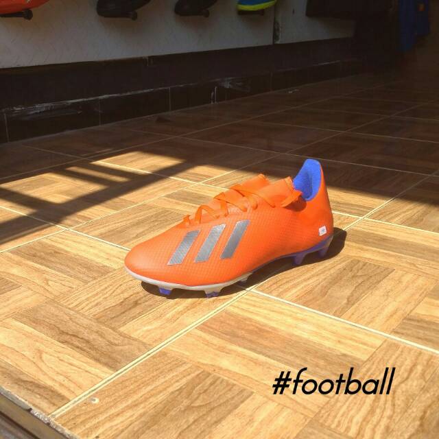 ORIGINAL Adidas X18.3 FG Red Blue Sepatu sepakbola asli sepak bola ori football soccer