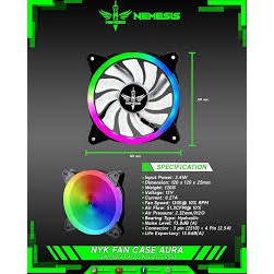 FAN Casing Gaming NYK NEMESIS AURA RGB 12 CM