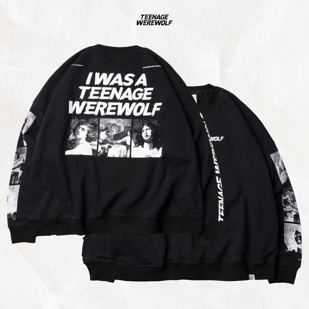 Teenage Werewolf Sweater Sweatshirt Crewneck Gradually Black