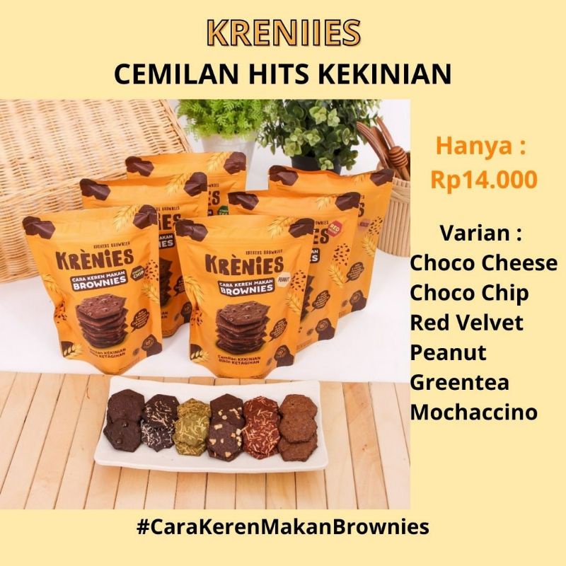 

Krenies makanan ringan (krekers brownies)