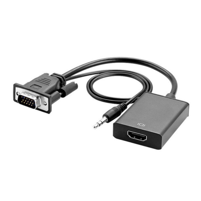 Converter Adapter VGA Male to HDMI Female High Quality With Audio