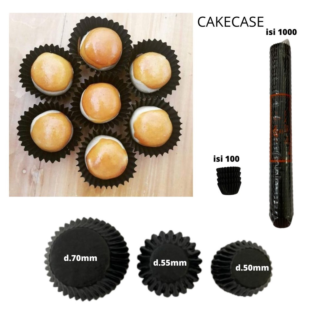 CAKECASE MOTIF KUE CAKECASE KUE 5.0MM CAKE CASE NASTAR CUP NASTAR HITAM