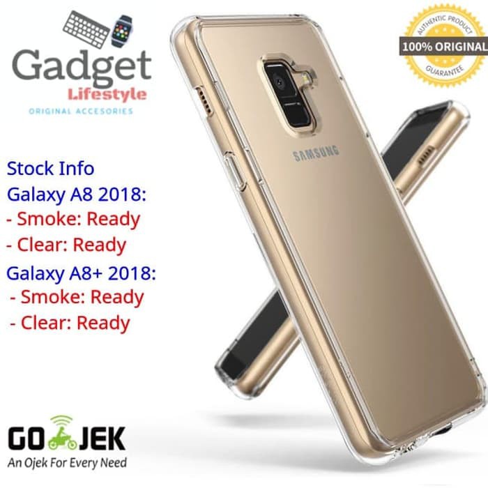 Termurah Case Samsung Galaxy A8 & A8 Plus 2018 - Original Ringke Rearth Fusion - Crystal Clear