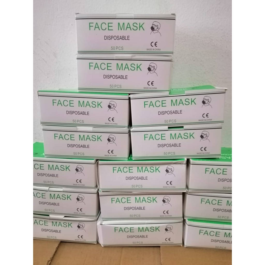 Masker Wajah / Disposable Face Mask 3apply @50pcs / Kotak