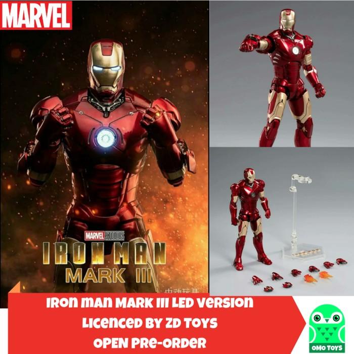 Figure | Marvel Zd Toys Ironman Mark 3 Led Version Ironman Mk 3 Iron Man Led