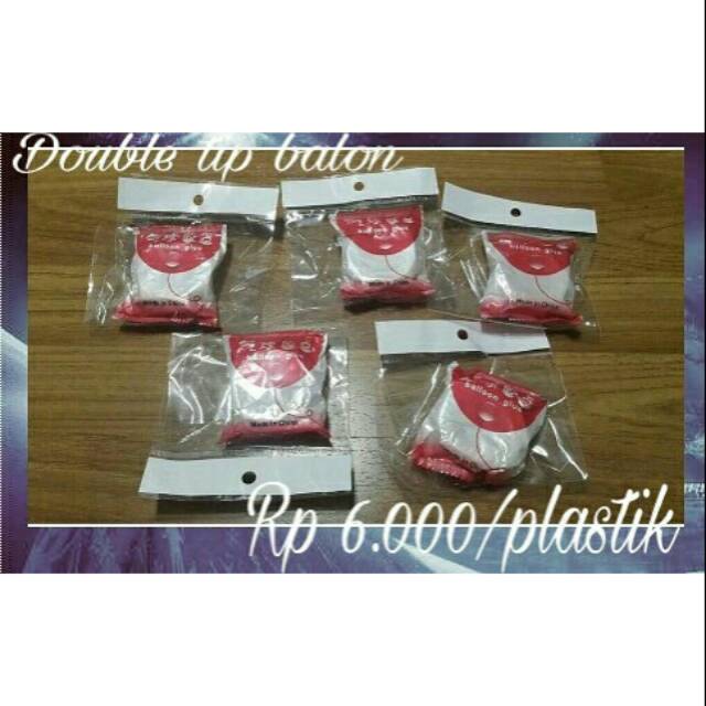 Lem balon / double tip balon latex dan foil