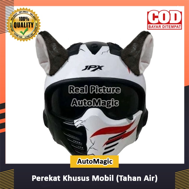 Helm Kuping Kucing Harga isi 2 pics Bulu Import Korea Lembut Kuat (Original) - Helm Telinga Kucing F