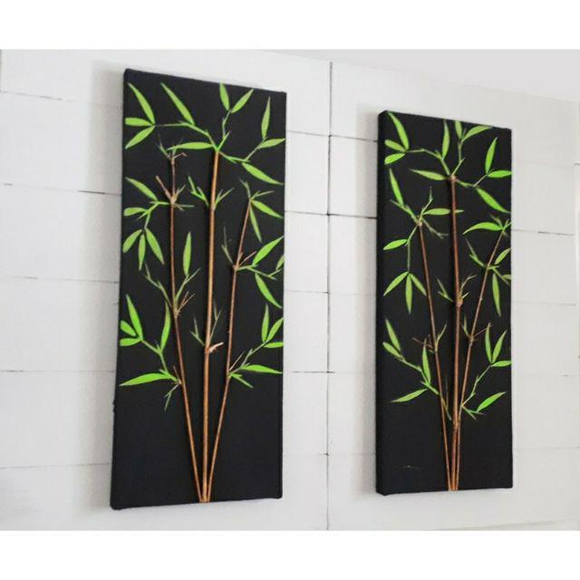 Lukisan 3d Pohon Bambu Minimalis