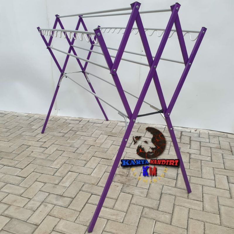 KARIMUN - Jemuran Baju / Pakaian / Lipat / Aluminium Warna /180 CM / 1,8 Meter / 1,8 M