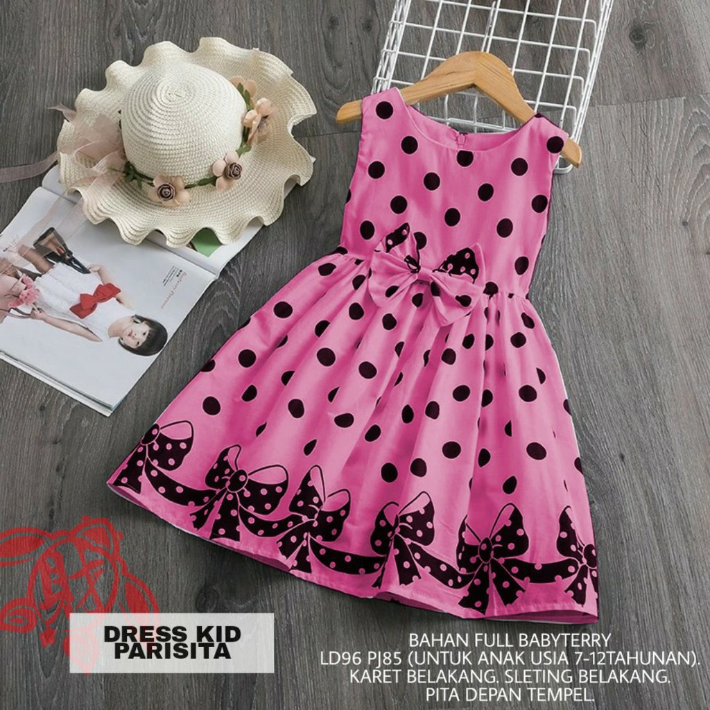 COD DRESS PARISITA /  BAJU ANAK CANTIK / HARGA MURAH TERJANGKAU / GOOD QUALITY