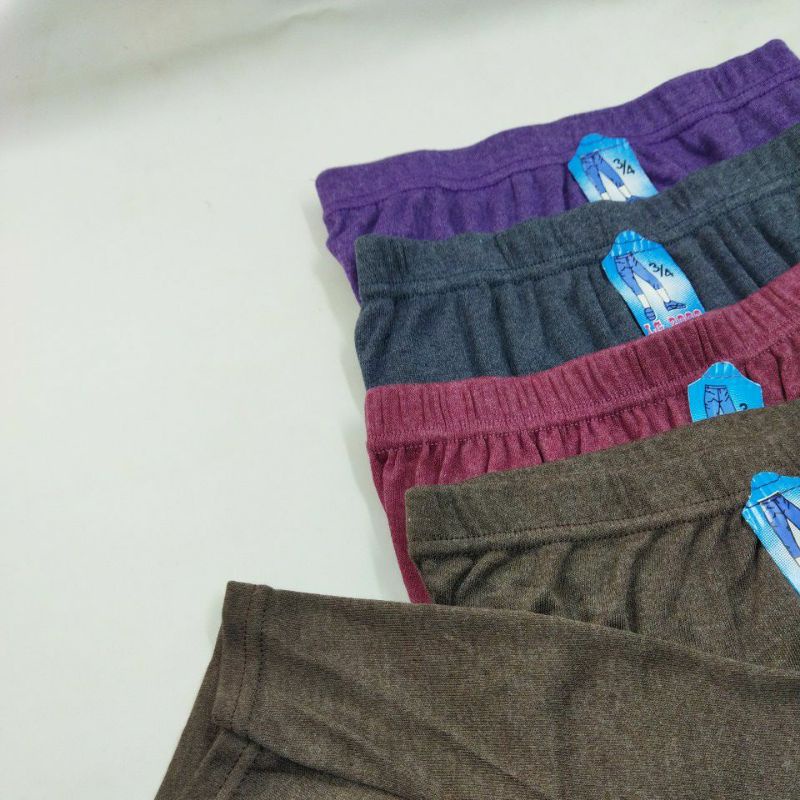 GROSIR 12 PCS Legging Warna 3/4 Bahan Spandex Rayon Warna Merah, Abu,Tiramisu,Biru 3/4 Size 3L