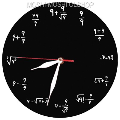 Jam Dinding Unik Matematika Black-1