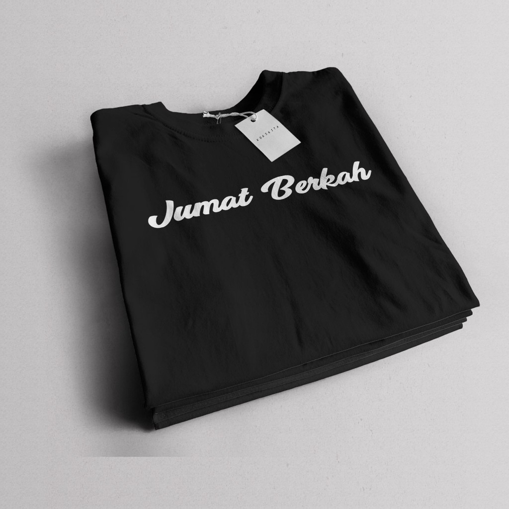 BAJU KAOS COWOK ATASAN PRIA KAOS KATA KATA JUMAT BERKAH