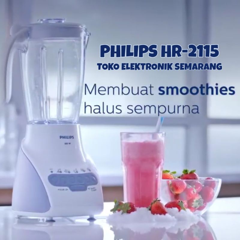 PHILIPS BLENDER HR 2222/ 2221 / 2115 PLASTIK 5 KECEPATAN KAPASITAS 2 LITER HR 2222 GLASS JAR KACA