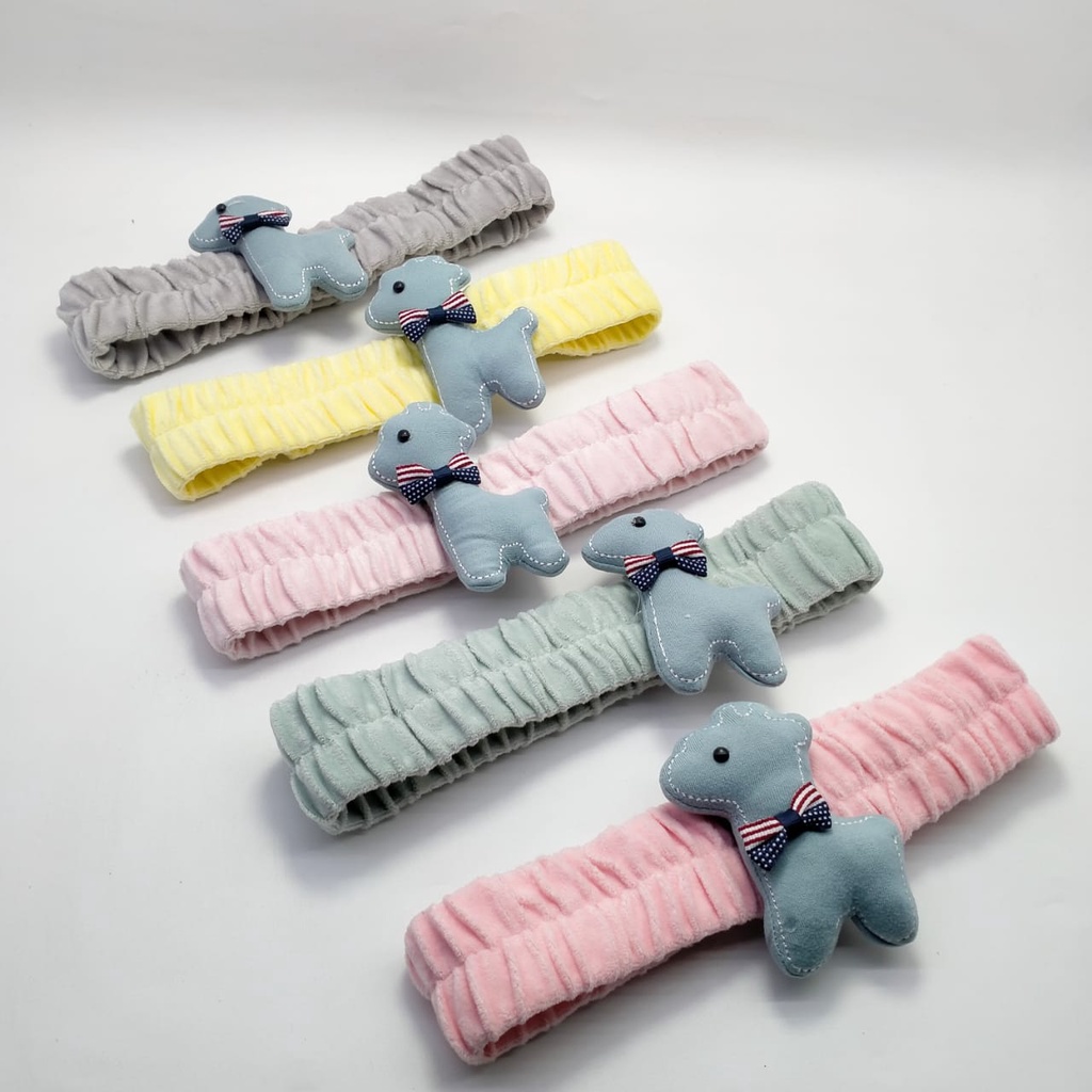 [WS] BANDANA BTS- Bando Cuci Muka Handuk Facial Kerut Bulu Halus Anak Doll Lucu Murah Korea Army BTS