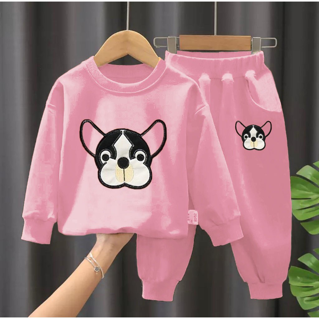 SETELAN SWEATER JOGGER ANAK PEREMPUAN 1-5 TAHUN SWEATER HODDED SETELAN ANAK PEREMPAUN BAJU ANAK