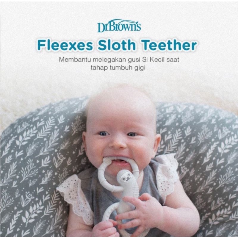 Dr.Brown's Sloth Long Limbed Silicone Teether - Gigitan Bayi