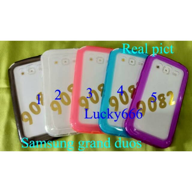 Silikon polos samsung grand duos soft jelly case bumper bening samsung galaxy grand duos i9080 i9082