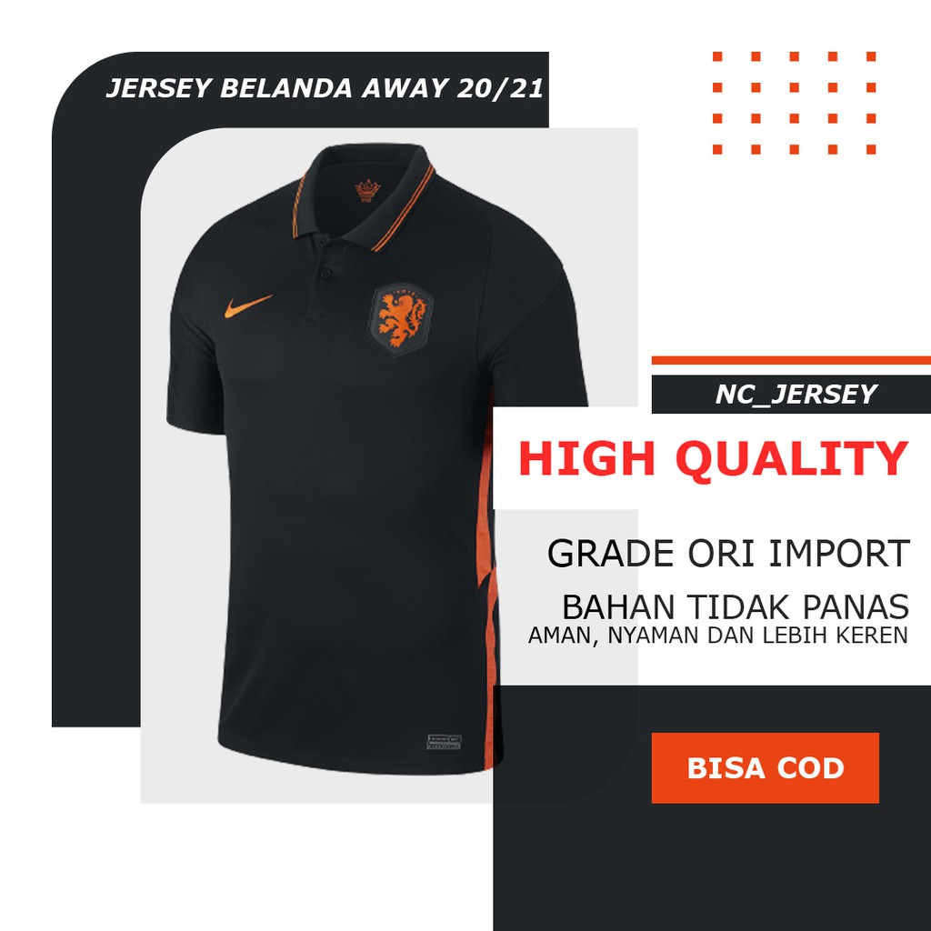 Jersey Bola Belanda Netherland Holand Away 2020 2021 Grade Ori Import High Quality Terbaik NEW