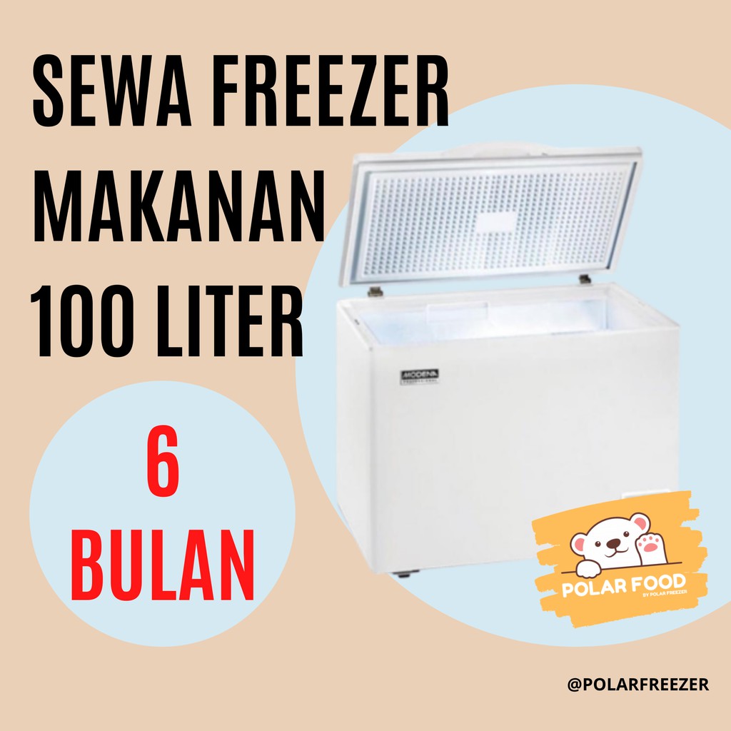 SEWA FREEZER MAKANAN MURAH 100 LITER FROZEN FOOD CHEST FREEZER 6 BULAN