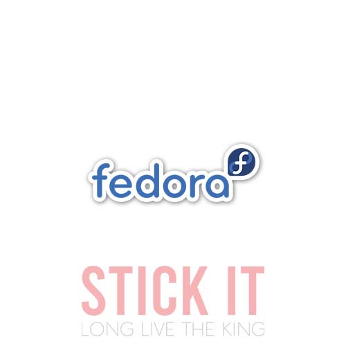 

Stiker sablon setrika DTF kaos baju sticker vinyl fedora linux 11