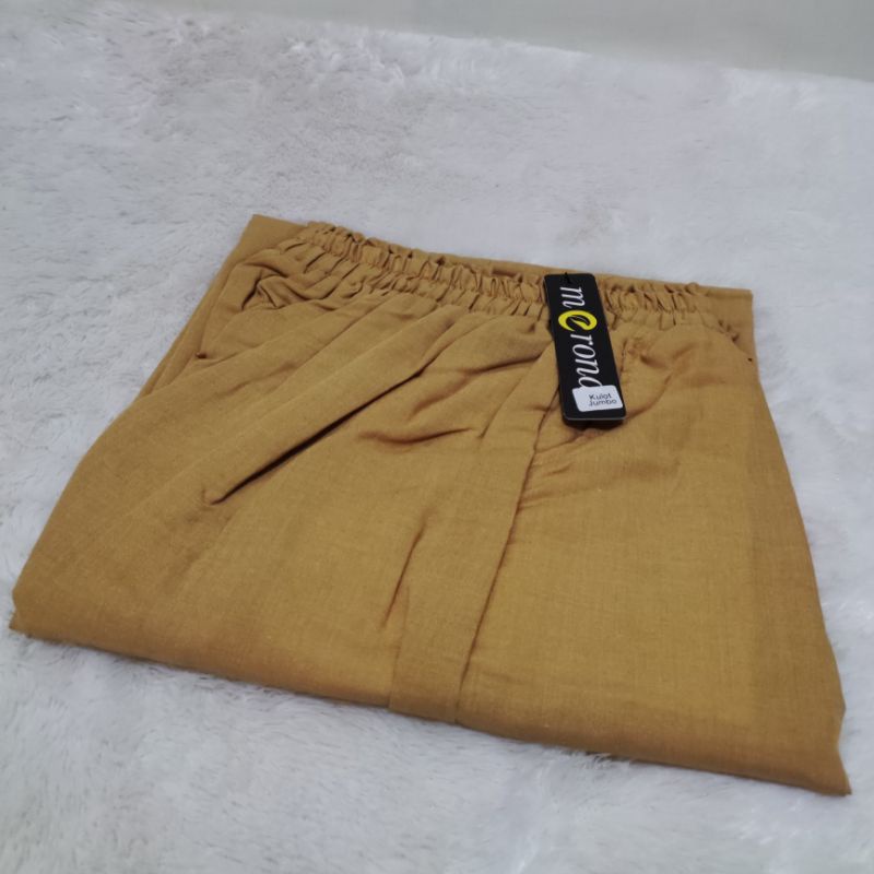 Celana Kulot Wanita Jumbo dan Standar SUPER PREMIUM Katun Supernova Bawahan Wanita Berkualitas-Mustard