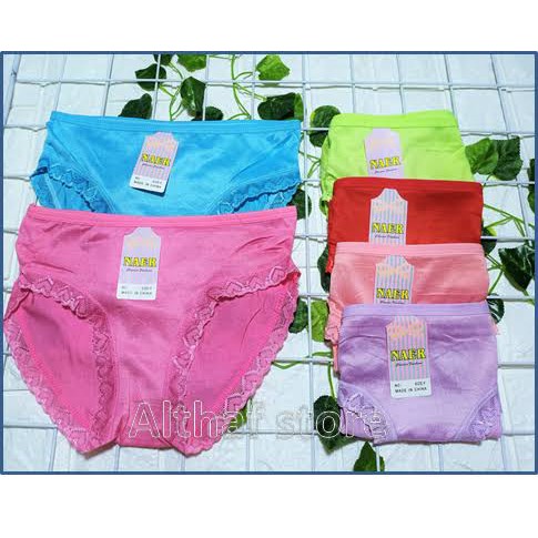 3 Pcs Celana Dalam Wanita Anak / Remaja Model Renda Polos Random Merk