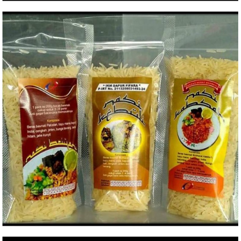 

paket nasi instan kabsah/kebuli/briyani/mandhi/bukhori