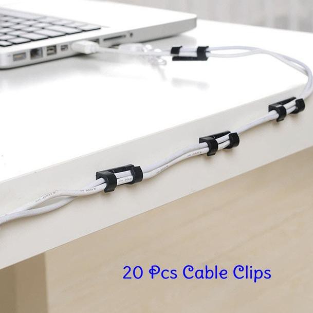 

◄ 20Pcs Cable Clip Organizer Klip Penjepit Untuk Merapikan Kabel HD020 - White ♗
